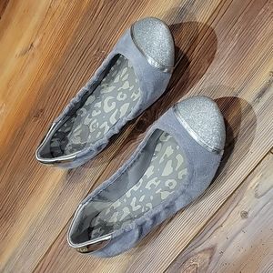 Sperry gray and silver flats
